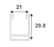 Alu-Führungsschiene, 21 x 29.8 mm