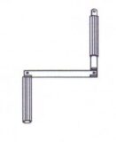 Kurbelgriff aus Aluminium, grau